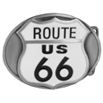 Route 66 Enameled Belt Buckle